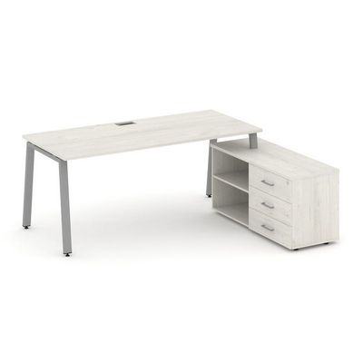 Style Project Direct SN-6A.SRG-024.M(R) (Дуб наварра/металл Серый) Стол письменный с греденцией правой