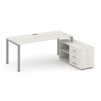 Style Project Direct SN-6P.SRG-023.M(R) (Дуб наварра/металл Серый) Стол письменный с греденцией правой