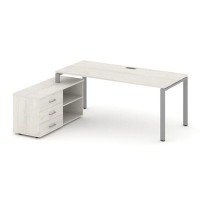 Style Project Direct SN-6P.SRG-026.M(L) (Дуб наварра/металл Серый) Стол письменный с греденцией левой