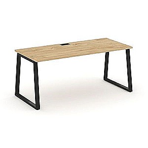 SN-6T1.SR-025.M (Тиквуд светлый/металл Черный) Стол письменный