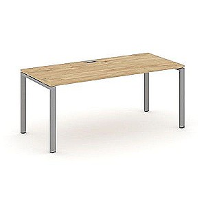 SN-6P.SR-015.M (Тиквуд светлый/металл Серый) Стол письменный