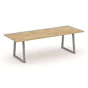 SN-6T1.SPRG-258.3 (Тиквуд светлый/металл Серый) Стол переговорный