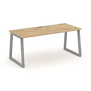 SN-6T1.SR-026.M (Тиквуд светлый/металл Серый) Стол письменный