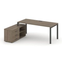 Style Project Direct SN-6P.SRG-026.M(L) (Вяз благородный/металл Антрацит) Стол письменный с греденцией левой