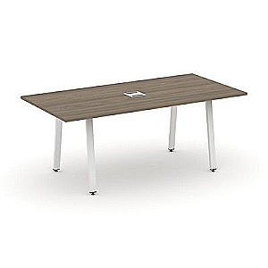SN-6A.SPRG-198 (Вяз благородный/металл Белый) Стол переговорный