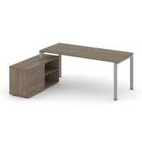 Style Project Direct SN-6P.SRG-013.M(L) (Вяз благородный/металл Серый) Стол письменный с греденцией левой