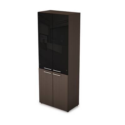 Taim Max 4Ш.005.4 (Венге) Шкаф стеллаж высокий со стеклом