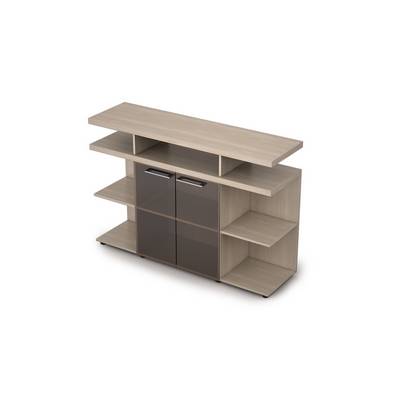 Taim Max 4ШН.012.1 (Шамони светлый) Шкаф низкий со стеклом