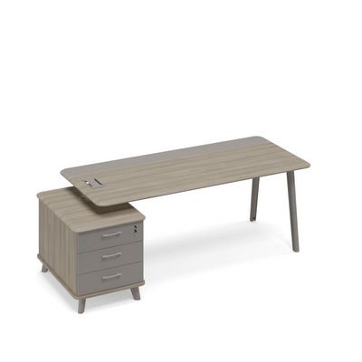 Тайм метал ТМ М1 107 ВЛ ВЛ/МП МП (Вяз либерти/Мокко премиум) Стол комбинированный на тумбе малой левый (тип 1)