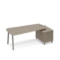 Тайм метал ТМ М1 120 ВЛ ВЛ ВЛ (Вяз либерти) Стoл руководителя (тип 3) опорная тумба малая