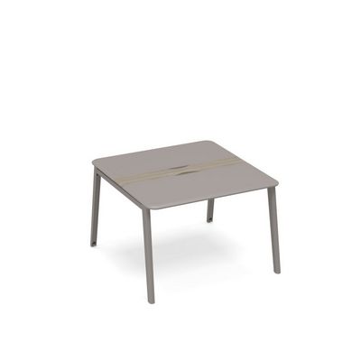 Тайм метал ТМ М1 153 МП/ВЛ (Вяз либерти/Мокко премиум) Стол для переговоров с кабель-каналом METAL