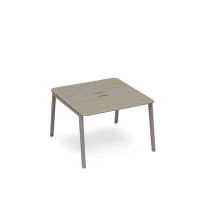 Тайм метал ТМ М1 153 ВЛ/МП (Мокко премиум/Вяз либерти) Стол для переговоров с кабель-каналом METAL