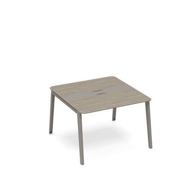 Тайм метал ТМ М1 153 ВЛ/МП (Мокко премиум/Вяз либерти) Стол для переговоров с кабель-каналом METAL