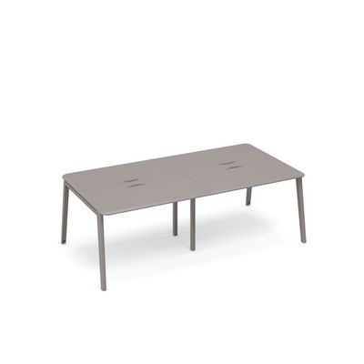 Тайм метал ТМ М1 153-2 МП/МП (Мокко премиум) Стол для переговоров с кабель-каналом METAL