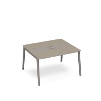 Тайм метал ТМ М1 154 ВЛ/МП (Мокко премиум/Вяз либерти) Стол для переговоров с кабель-каналом METAL