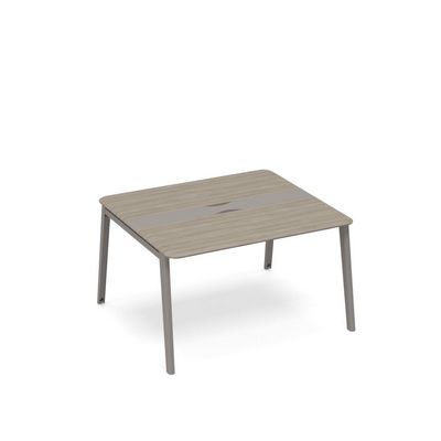 Тайм метал ТМ М1 154 ВЛ/МП (Мокко премиум/Вяз либерти) Стол для переговоров с кабель-каналом METAL