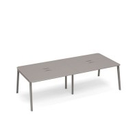 Тайм метал ТМ М1 154-2 МП/ВЛ (Вяз либерти/Мокко премиум) Стол для переговоров с кабель-каналом METAL