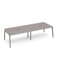 Тайм метал ТМ М1 155-2 МП/МП (Мокко премиум) Стол для переговоров с кабель-каналом METAL