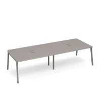 ТМ М1 155-2 МП/МП (Мокко премиум) Стол для переговоров с кабель-каналом METAL