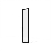 Time.S Ts-09.1 (Черный матовый) Дверь высокая стеклянная, универсальная