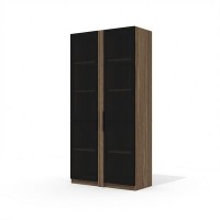 Time.S Ts-40+Ts-07.1x2+Ts-08.1x2 (Палдао) Шкаф высокий со стеклянными фасадами