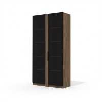 Time.S Ts-40+Ts-09.1x2 (Палдао) Шкаф высокий со стеклянными фасадами