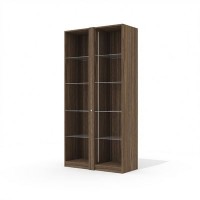 Time.S Ts-44 (Палдао) Стеллаж, два отделения со стеклянными полками 
и вертикальной подсветкой