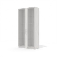 Time.S Ts-44+Ts-09.1x2 (Дуб эльза) Шкаф высокий с подсветкой, стекланными полками и стеклянными фасадами