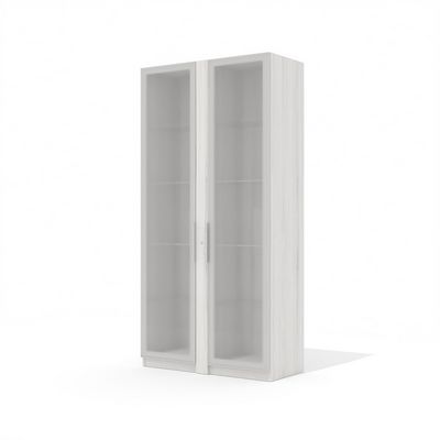 Time.S Ts-44+Ts-09.1x2 (Дуб эльза) Шкаф высокий с подсветкой, стекланными полками и стеклянными фасадами