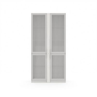 Time.S Ts-44+Ts-07.1x2+Ts-08.1x2 (Дуб эльза) Шкаф высокий с подсветкой, стекланными полками и стеклянными фасадами