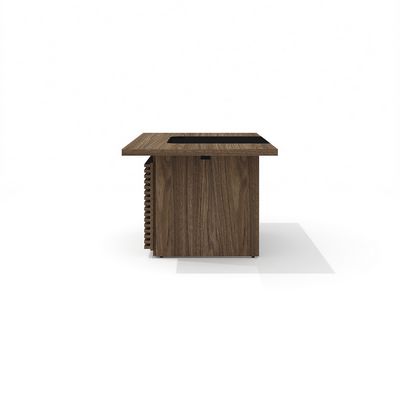 Time.S Ts-180+Ts-100.2 (Палдао) Стол руководителя с декоративным траверсом, реечный, ЛДСП