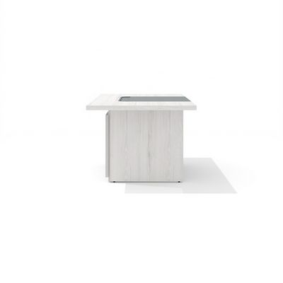 Time.S Ts-180+Ts-100.4 (Дуб эльза) Стол руководителя с декоративным траверсом, МДФ с этническим рисунком