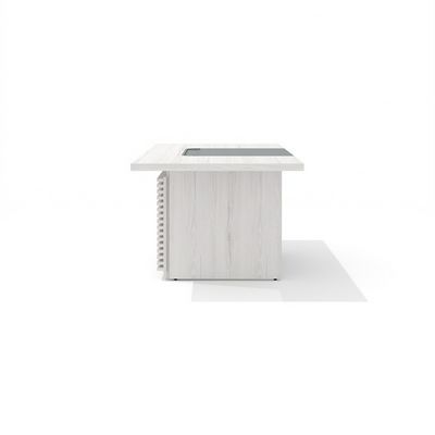 Time.S Ts-200+Ts-100.2 (Дуб эльза) Стол руководителя с декоративным траверсом, реечный, ЛДСП