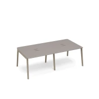 ТМ В2 153-2 МП/МП (Мокко премиум) Стол для переговоров с кабель-каналом WOOD