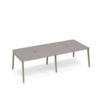 ТМ В2 154-2 МП/МП (Мокко премиум) Стол для переговоров с кабель-каналом WOOD