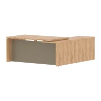 Torr Люкс TLCT 1820 L (Дуб бофорд/Капучино) Стол руководителя, левый