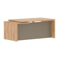 Torr Lux TLCT 189 R (Дуб бофорд/Капучино) Стол руководителя, правый