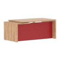 Torr Lux TLCT 189 R (Дуб бофорд/Красный) Стол руководителя, правый