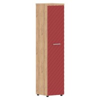 Torr Lux TLHC 42.1 R (Дуб бофорд/Красный) Шкаф колонка, правый, с глухой дверью и топом