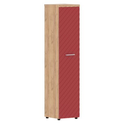 Torr Lux TLHC 42.1 R (Дуб бофорд/Красный) Шкаф колонка, правый, с глухой дверью и топом