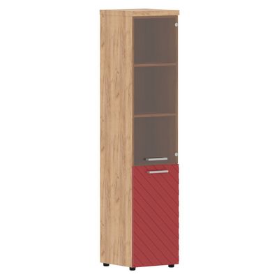 Torr Lux TLHC 42.2 R (Дуб бофорд/Красный) Шкаф колонка, правый, комбинированая с топом