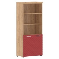 Torr Lux TLHC 85.5 (Дуб бофорд/Красный) Шкаф с 1 комплектом глухих малых дверей и топом