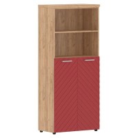 Torr Lux TLHC 85.6 (Дуб бофорд/Красный) Шкаф с 1 комплектом глухих средних дверей и топом