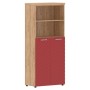 Torr Lux TLHC 85.6 (Дуб бофорд/Красный) Шкаф с 1 комплектом глухих средних дверей и топом