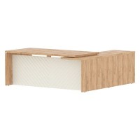 Torr Lux TLCT 2020 L (Дуб бофорд/Латте) Стол руководителя, левый