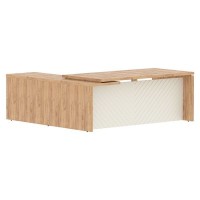 Torr Lux TLCT 2020 R (Дуб бофорд/Латте) Стол руководителя, правый