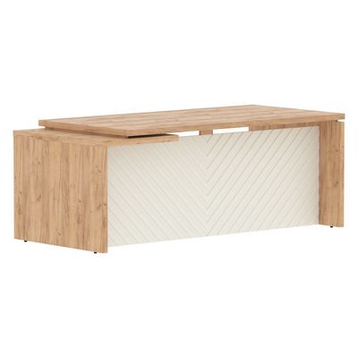 Torr Lux TLCT 209 R (Дуб бофорд/Латте) Стол руководителя, правый