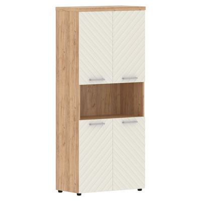 Torr Lux TLHC 85.4 (Дуб бофорд/Латте) Шкаф с 2-мя комплектами глухих малых дверей и топом