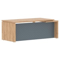 Torr Lux TLCT 209 L (Дуб бофорд/Серо-голубой) Стол руководителя, левый