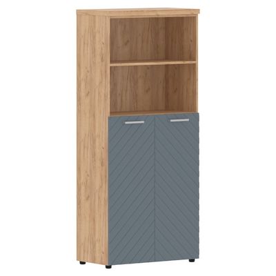 Torr Lux TLHC 85.6 (Дуб бофорд/Серо-голубой) Шкаф с 1 комплектом глухих средних дверей и топом